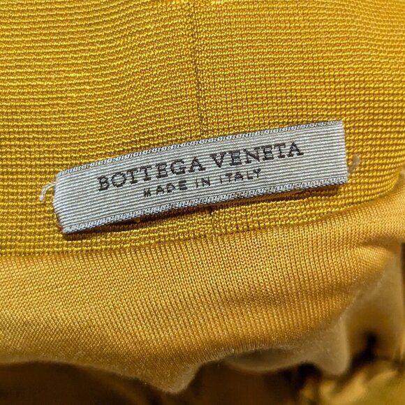 Bottega Veneta Gold Yellow Dress Midi Size 44 Made in Italy US 8 Large - Picture 6 of 11